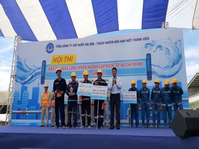 CB.CNV XÍ NGHIỆP TRUYỀN DẪN NƯỚC SẠCH THAM GIA HỘI THI  “BÀN TAY VÀNG CÔNG NHÂN NGÀNH CẤP NƯỚC THÀNH PHỐ HỒ CHÍ MINH” NĂM 2020